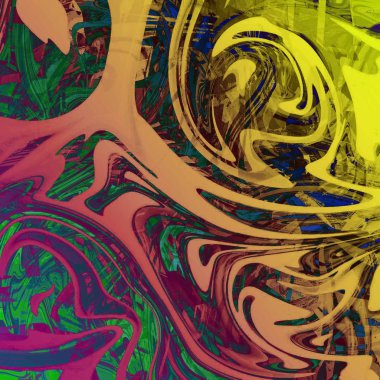 Yağlı boya çizgileri olan sıvı soyut arkaplan