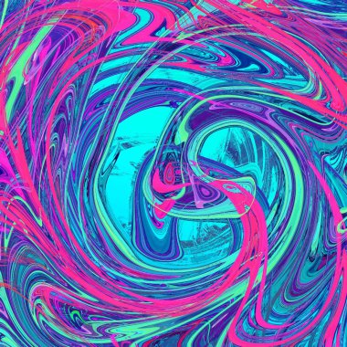 Yağlı boya çizgileri olan sıvı soyut arkaplan