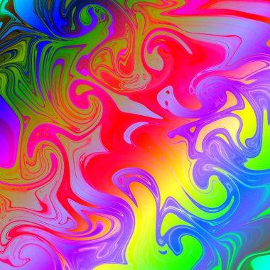 Yağlı boya çizgileri olan sıvı soyut arkaplan