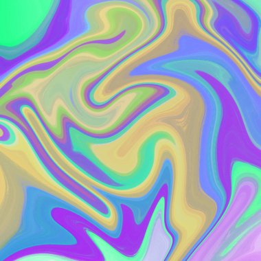 Yağlı boya çizgileri olan sıvı soyut arkaplan