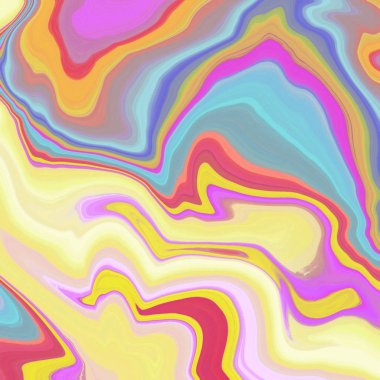 Yağlı boya çizgileri olan sıvı soyut arkaplan