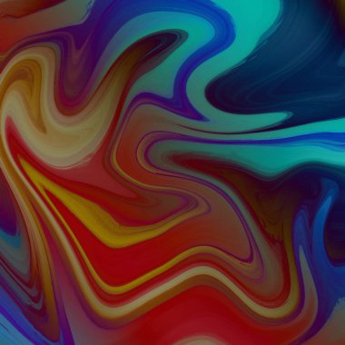 Yağlı boya çizgileri olan sıvı soyut arkaplan