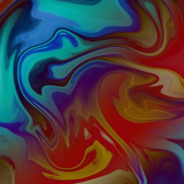 Yağlı boya çizgileri olan sıvı soyut arkaplan