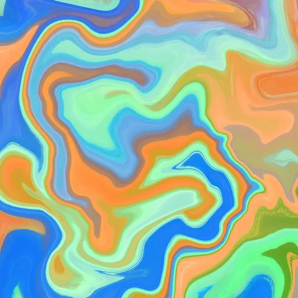 Liquid abstract background with oil painting streaks — Stock Photo, Image