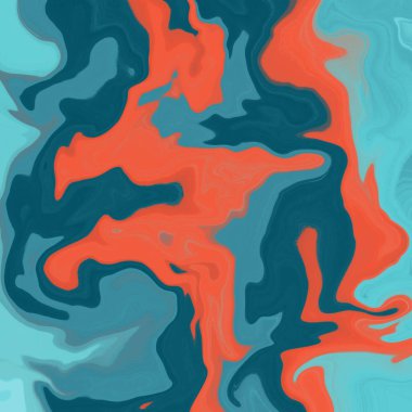 Yağlı boya çizgileri olan sıvı soyut arkaplan