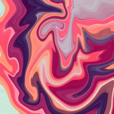 Yağlı boya çizgileri olan sıvı soyut arkaplan