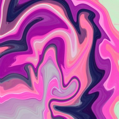 Yağlı boya çizgileri olan sıvı soyut arkaplan