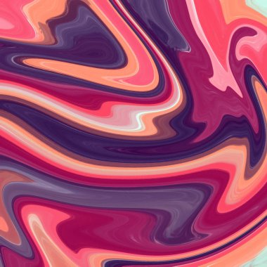 Yağlı boya çizgileri olan sıvı soyut arkaplan