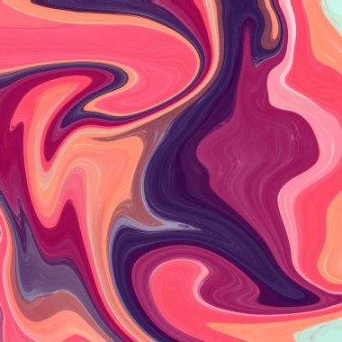 Yağlı boya çizgileri olan sıvı soyut arkaplan