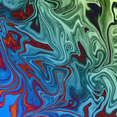 Yağlı boya çizgileri olan sıvı soyut arkaplan