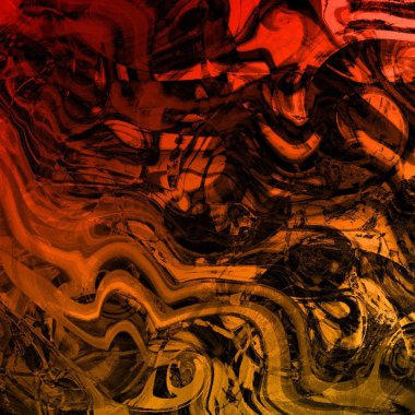 Yağlı boya çizgileri olan sıvı soyut arkaplan