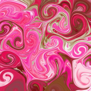 Yağlı boya çizgileri olan sıvı soyut arkaplan