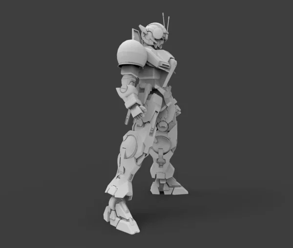 3d rendering of mecha created by using a blender tool — Stock Photo, Image