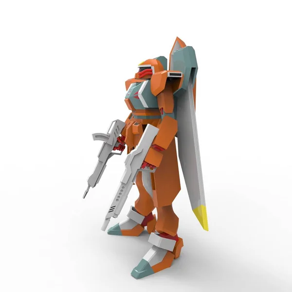 3D rendering of robots created by using a blender tool — Stock Photo, Image