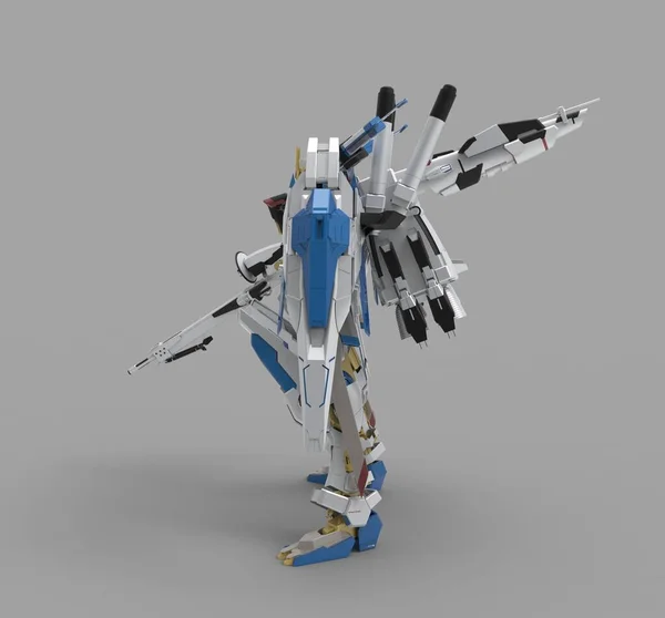 Sci Mecha Soldier Standing Military Futuristic Robot Mecha Controlled Pilot — 스톡 사진