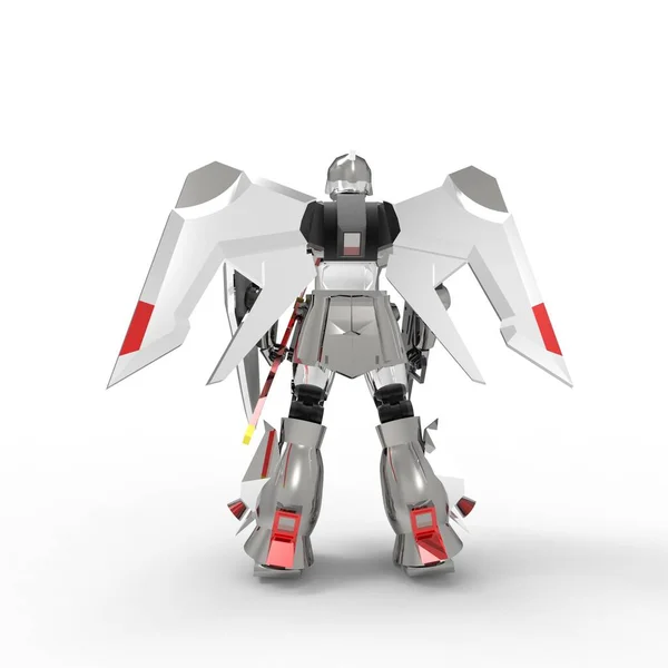 Sci Mecha Soldier Standing Military Futuristic Robot Mecha Controlled Pilot — 스톡 사진