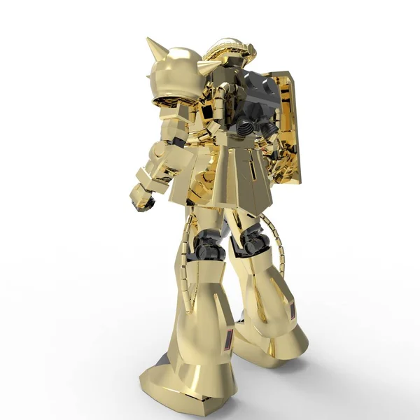 Sci Mecha Soldier Standing Military Futuristic Robot Mecha Controlled Pilot — Stock Photo, Image