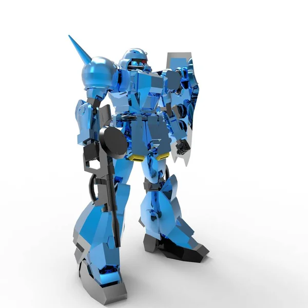 Sci Mecha Soldier Standing Military Futuristic Robot Mecha Controlled Pilot — 스톡 사진