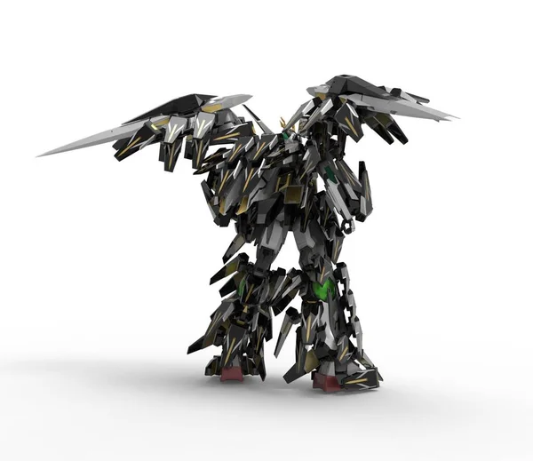 Sci Mecha Soldier Standing Military Futuristic Robot Mecha Controlled Pilot — 스톡 사진