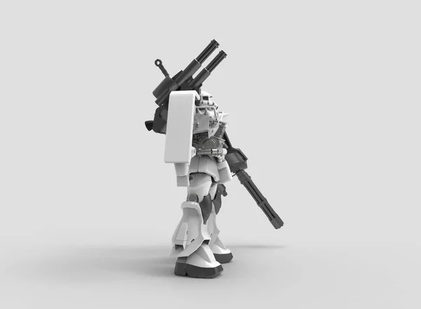 Sci Mecha Soldat Picioare Robotul Futurist Militar Mecha Controlat Pilot — Fotografie, imagine de stoc