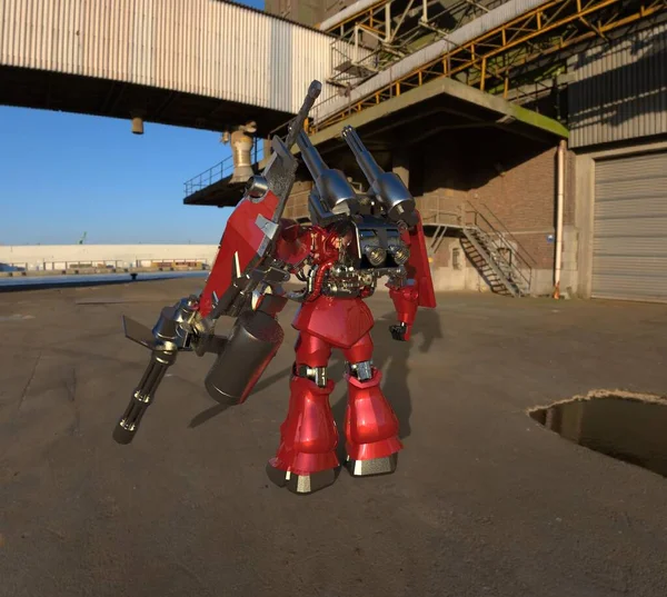 Soldado Mecha Ficção Científica Robô Futurista Militar Mecha Controlado Por — Fotografia de Stock