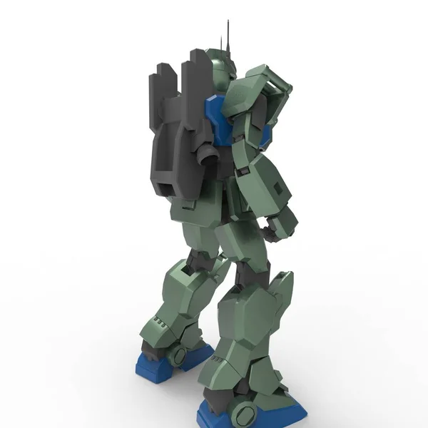 Sci Mecha Soldier Standing Military Futuristic Robot Mecha Controlled Pilot — 스톡 사진