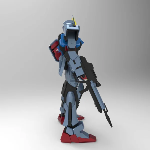 Sci Mecha Soldier Standing Military Futuristic Robot Mecha Controlled Pilot — 스톡 사진