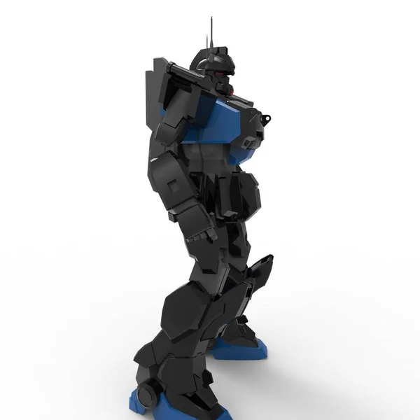 Sci Mecha Soldier Standing Military Futuristic Robot Mecha Controlled Pilot — 스톡 사진