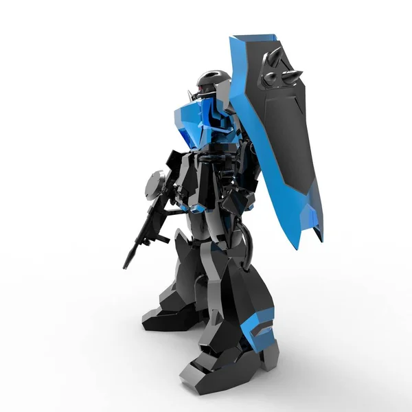 Sci Mecha Soldier Standing Military Futuristic Robot Mecha Controlled Pilot — 스톡 사진