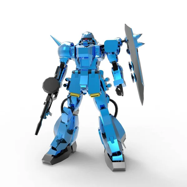 Sci Mecha Soldier Standing Military Futuristic Robot Mecha Controlled Pilot — 스톡 사진