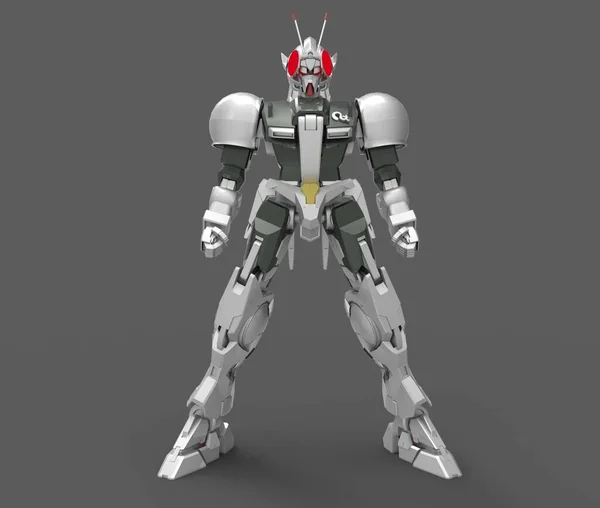 Sci Mecha Soldier Standing Military Futuristic Robot Mecha Controlled Pilot — 스톡 사진