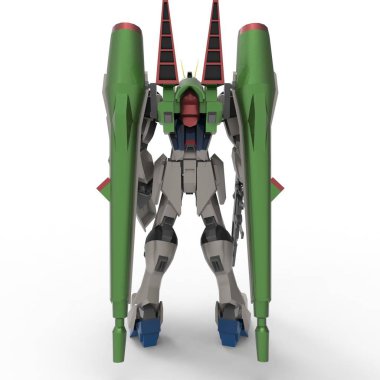 Bilim kurgu meka askeri ayakta duruyor. Askeri gelecekçi robot. Mekagodzilla bir pilot tarafından kontrol ediliyor.