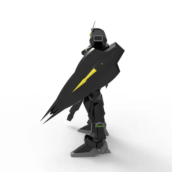 Sci Mecha Soldier Standing Military Futuristic Robot Mecha Controlled Pilot — 스톡 사진