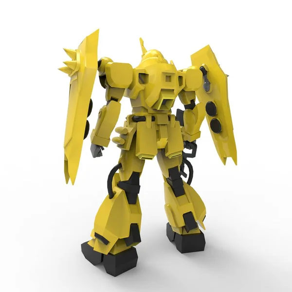 Sci Mecha Soldier Standing Military Futuristic Robot Mecha Controlled Pilot — 스톡 사진