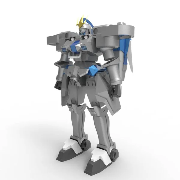 Sci Mecha Soldier Standing Military Futuristic Robot Mecha Controlled Pilot — 스톡 사진