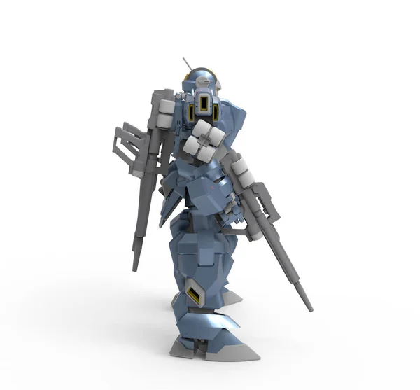 Sci Mecha Soldier Standing Military Futuristic Robot Mecha Controlled Pilot — 스톡 사진