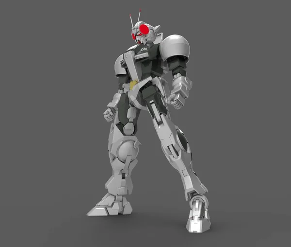 Sci Mecha Soldier Standing Military Futuristic Robot Mecha Controlled Pilot — 스톡 사진