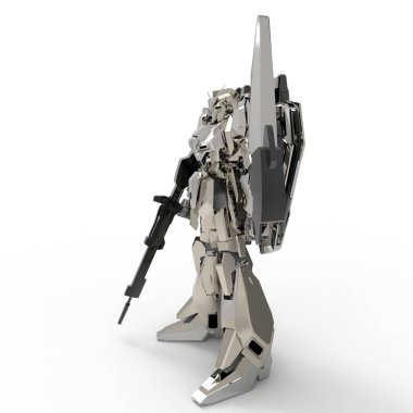 Bilim kurgu meka askeri ayakta duruyor. Askeri gelecekçi robot. Mekagodzilla bir pilot tarafından kontrol ediliyor.