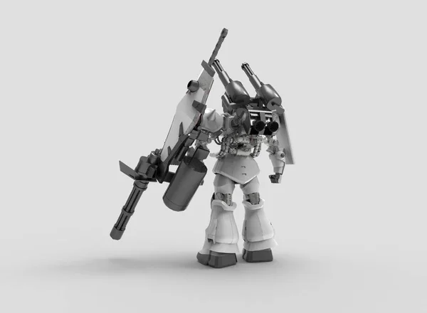 Sci Mecha Soldat Picioare Robotul Futurist Militar Mecha Controlat Pilot — Fotografie, imagine de stoc