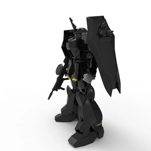 Sci Mecha Soldier Standing Military Futuristic Robot Mecha Controlled Pilot — 스톡 사진