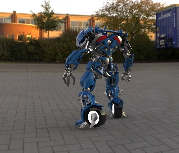 Soldado Mecha Ficção Científica Robô Futurista Militar Mecha Controlado Por — Fotografia de Stock