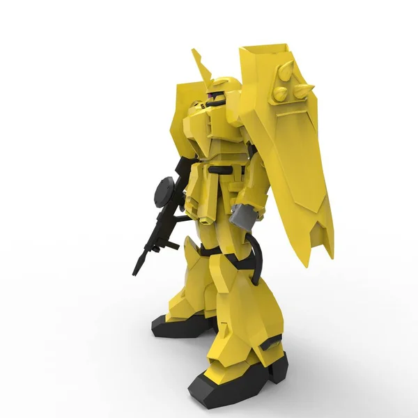 Sci Mecha Soldier Standing Military Futuristic Robot Mecha Controlled Pilot — 스톡 사진