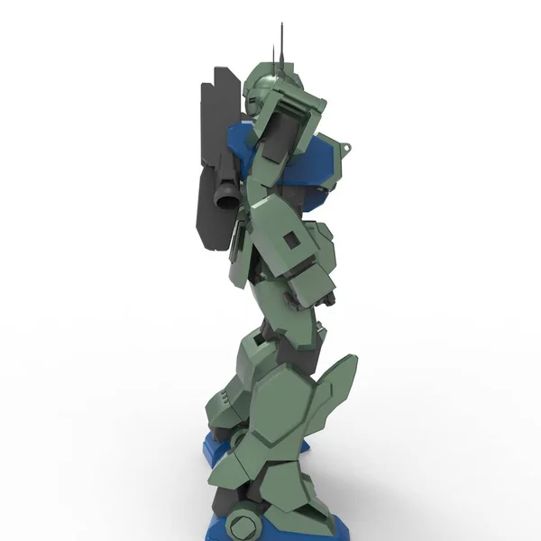 Sci Mecha Soldier Standing Military Futuristic Robot Mecha Controlled Pilot — 스톡 사진