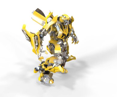 Bilim kurgu meka askeri ayakta duruyor. Askeri gelecekçi robot. Mekagodzilla bir pilot tarafından kontrol ediliyor.