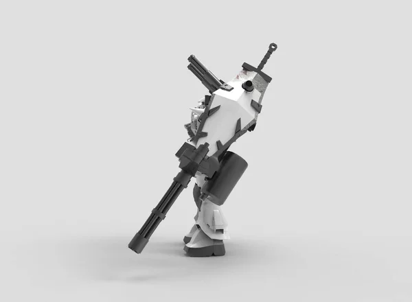 Prajurit Sci Mecha Berdiri Robot Militer Futuristik Mecha Dikendalikan Oleh — Stok Foto