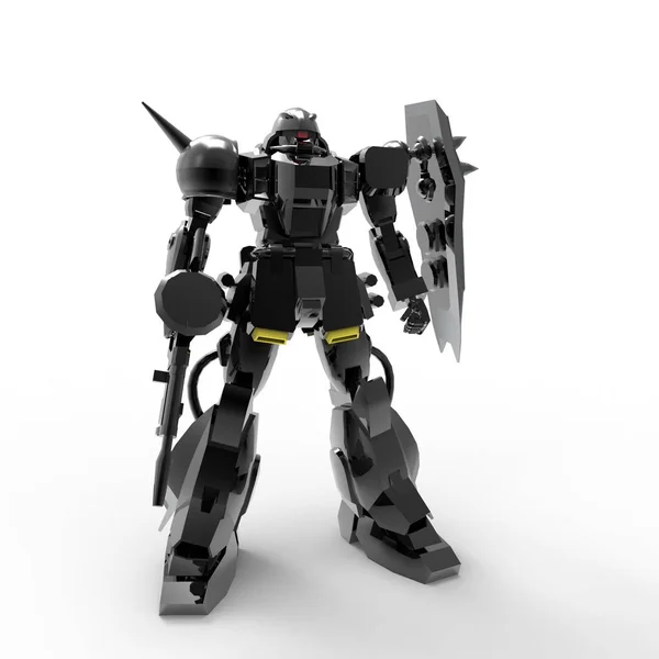 Sci Mecha Soldier Standing Military Futuristic Robot Mecha Controlled Pilot — 스톡 사진