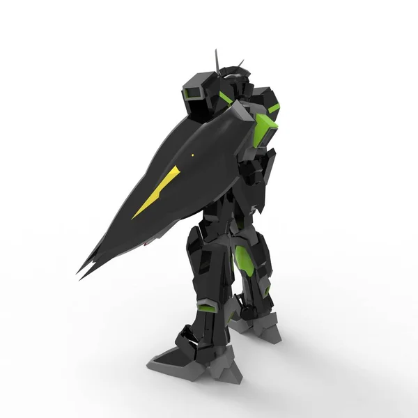 Sci Mecha Soldier Standing Military Futuristic Robot Mecha Controlled Pilot — 스톡 사진