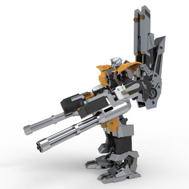 Bilim kurgu meka askeri ayakta duruyor. Askeri gelecekçi robot. Mekagodzilla bir pilot tarafından kontrol ediliyor.