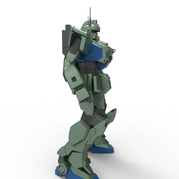 Sci Mecha Soldier Standing Military Futuristic Robot Mecha Controlled Pilot — 스톡 사진