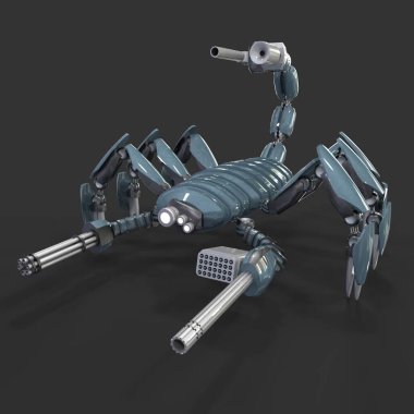 Bilim kurgu meka askeri ayakta duruyor. Askeri gelecekçi robot. Mekagodzilla bir pilot tarafından kontrol ediliyor.